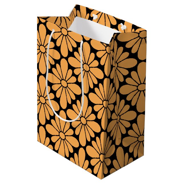 Sacola Para Presentes Média Concho Flower Pattern Marigold (Verso inclinado)