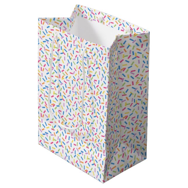 Sacola Para Presentes Média Confetti Dazzle (Sprinkles) (Frente inclinada)