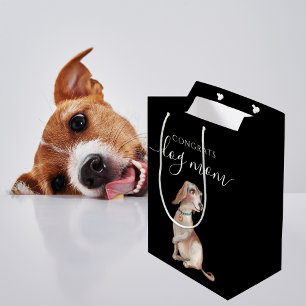 Sacola Para Presentes Média Congrats Dog Mom Gift Bag