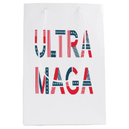 Sacola Para Presentes Média Conservador Republicano Patriótico Ultra MAGA Trum