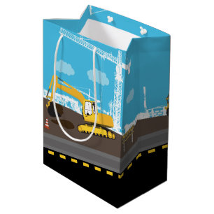 Sacola Para Presentes Média Construção de Caminhões de Escavador