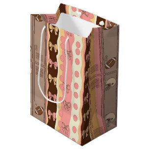 Sacola Para Presentes Média Coquette Futebol Laços Estampa Leopardo (7)