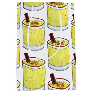 Sacola Para Presentes Média Coquito Puerto Rican Eggnog Rum Bebida de Natal