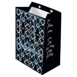 Sacola Para Presentes Média Cor branca-azul-congelada Inverno e pérola inspira