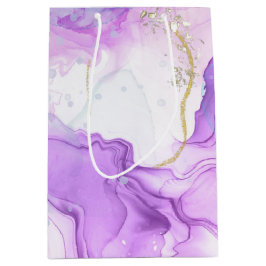 Sacola Para Presentes Média Cor Puro, Verde, Cor Rosa Flutuante Elegante