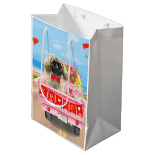 Sacola Para Presentes Média Corações de Caminhões de Dia de os namorados de Ca