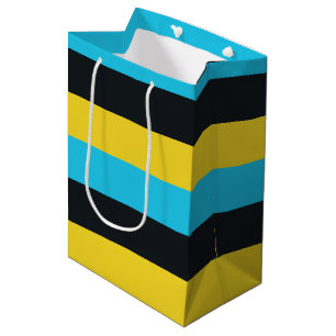 Sacola Para Presentes Média Cores da bandeira de Nassau