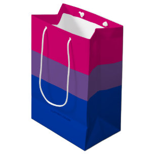 Sacola Para Presentes Média Cores da bandeira do orgulho bissexual SlipperyJoe