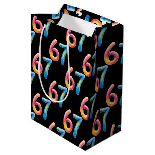 Sacola Para Presentes Média Cores Vibrantes 67 Sem Significado Algum Preto
