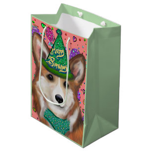 SACOLA PARA PRESENTES MÉDIA CORGI GALÊS DE PEMBROKE