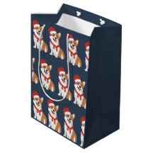 Corgi Natal Papai Noel - Azul Naval de Inverno Sof