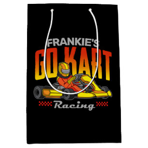 Sacola Para Presentes Média Corrida de Kart Personalizado Motorsport Karting