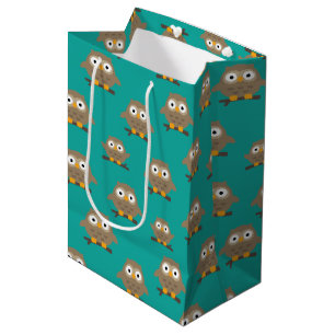 Sacola Para Presentes Média Coruja Saco Médio do Presente