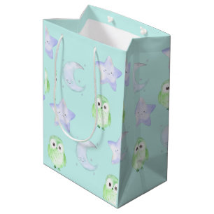 Sacola Para Presentes Média Coruja Whimsical
