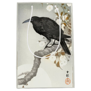 Sacola Para Presentes Média Corvo Koson Japonês Pássaro Corvo