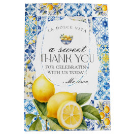 Sacola Para Presentes Média Costa Amalfitana Italiana Toscana Costeira