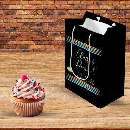 Sacola Para Presentes Média Cotovelo Suave Personalizado Coração da Faixa Retr