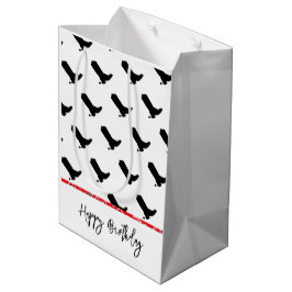 Sacola Para Presentes Média Cowboy Boots Spurs Silhouette Pattern Bandana