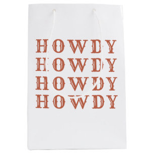 Sacola Para Presentes Média Cowgirl do Deserto Último Rodeio