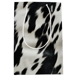 Sacola Para Presentes Média Cowhide da Fazenda Ocidental