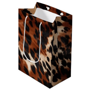 Sacola Para Presentes Média Cream Castanho Negro