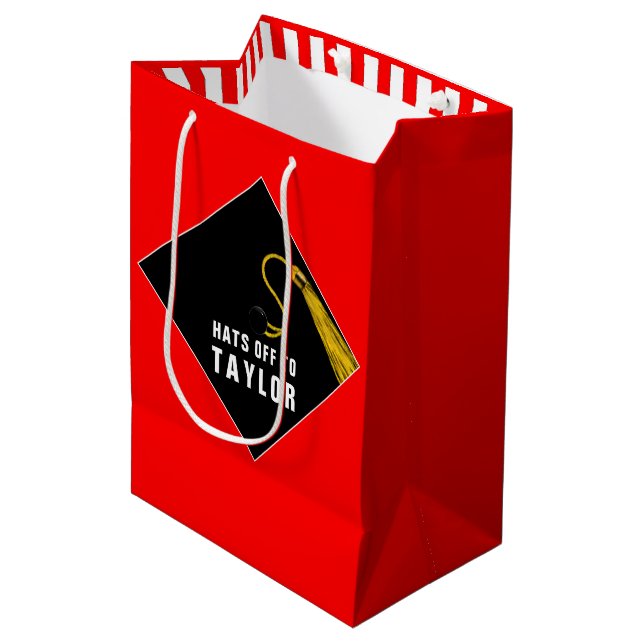 Sacola Para Presentes Média Creative Graduation Red Medium Gift Bag (Frente inclinada)
