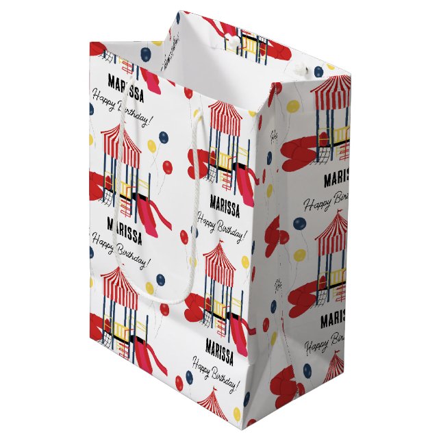 Sacola Para Presentes Média Crianças de Playground Meninos Meninas Aniversário (Frente inclinada)