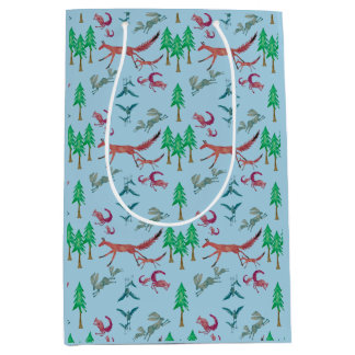 Sacola Para Presentes Média Criaturas Florestais