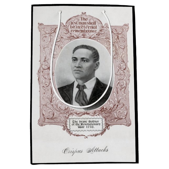 Sacola Para Presentes Média Crispus Attucks: mártir da Revolução Americana (Frente)