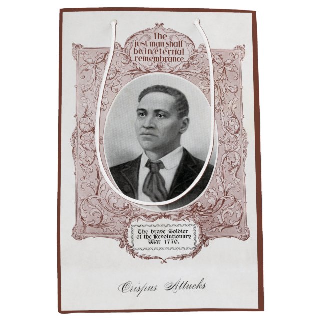 Sacola Para Presentes Média Crispus Attucks: mártir da Revolução Americana (Frente)