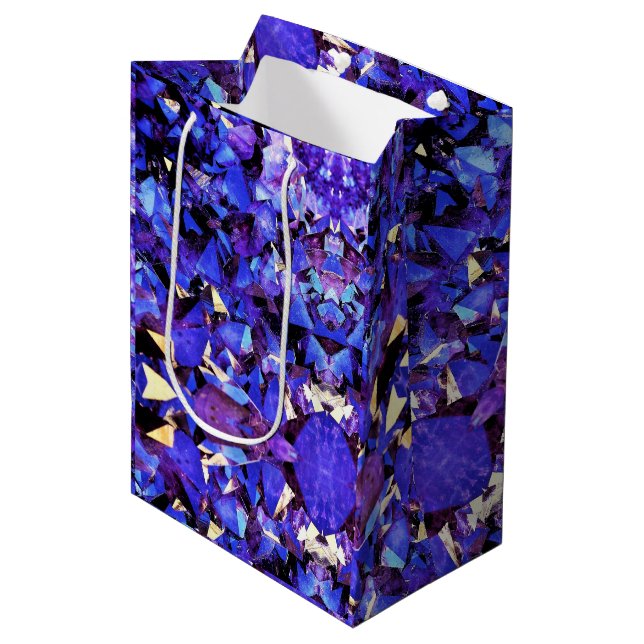 Sacola Para Presentes Média Cristais Roxos Med Gift Bag (Frente inclinada)