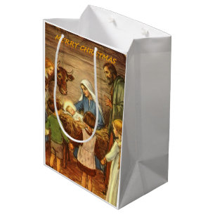 Sacola Para Presentes Média Cristo de Jesus para Presentes de Natal