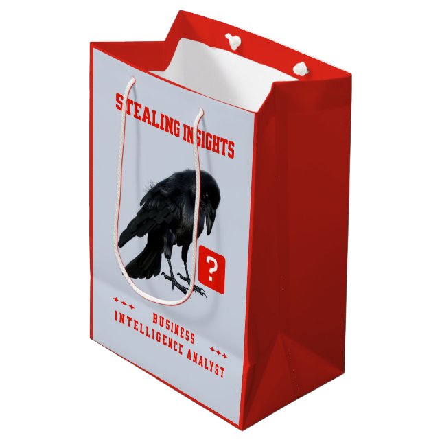 Sacola Para Presentes Média Crow Business Intelligence Analyst (Frente inclinada)