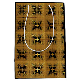 Sacola Para Presentes Média Cruzamentos Fractais do ouro