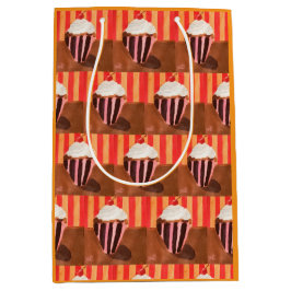 Sacola Para Presentes Média Cupcake com cobertura de baunilha
