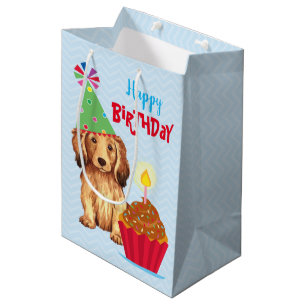 Sacola Para Presentes Média Cupcake de Aniversário