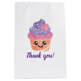 Sacola Para Presentes Média Cupcake Kawaii