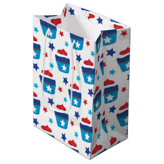Sacola Para Presentes Média Cupcakes patrióticos