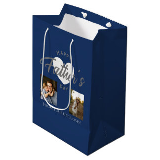Sacola Para Presentes Média Custom Photo Collage Father's Day Gift
