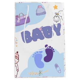 Sacola Para Presentes Média Cute Baby Shower Gift Bag