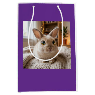 Sacola Para Presentes Média Cute bunny card