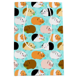 Sacola Para Presentes Média Cute Guinea Pig Pattern