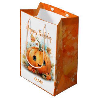 Sacola Para Presentes Média Cute Little Pumpkin Birthday