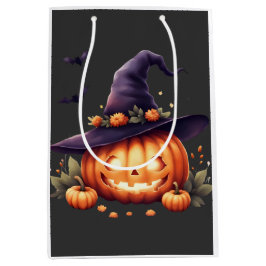 Sacola Para Presentes Média Cute Spooky Halloween – Abóbora