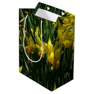 Sacola Para Presentes Média Daffodils Amarelos I Flores De Mola Cheery
