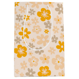 Sacola Para Presentes Média Daisy Boho Floral primeiro aniversario