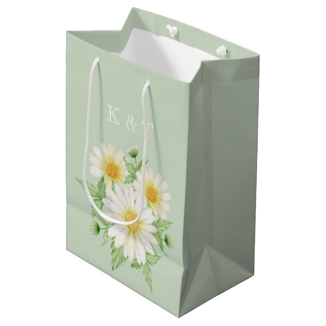 Sacola Para Presentes Média Daisy Flowers Medium Gift Bag (Frente inclinada)