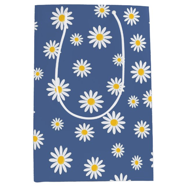 Sacola Para Presentes Média Daisy Meadows Blue (Frente)