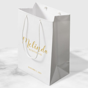 Sacola Para Presentes Média Damas de honra personalizadas do roteiro ouro