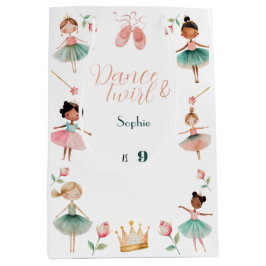 Sacola Para Presentes Média Dança e festa de aniversário das raparigas